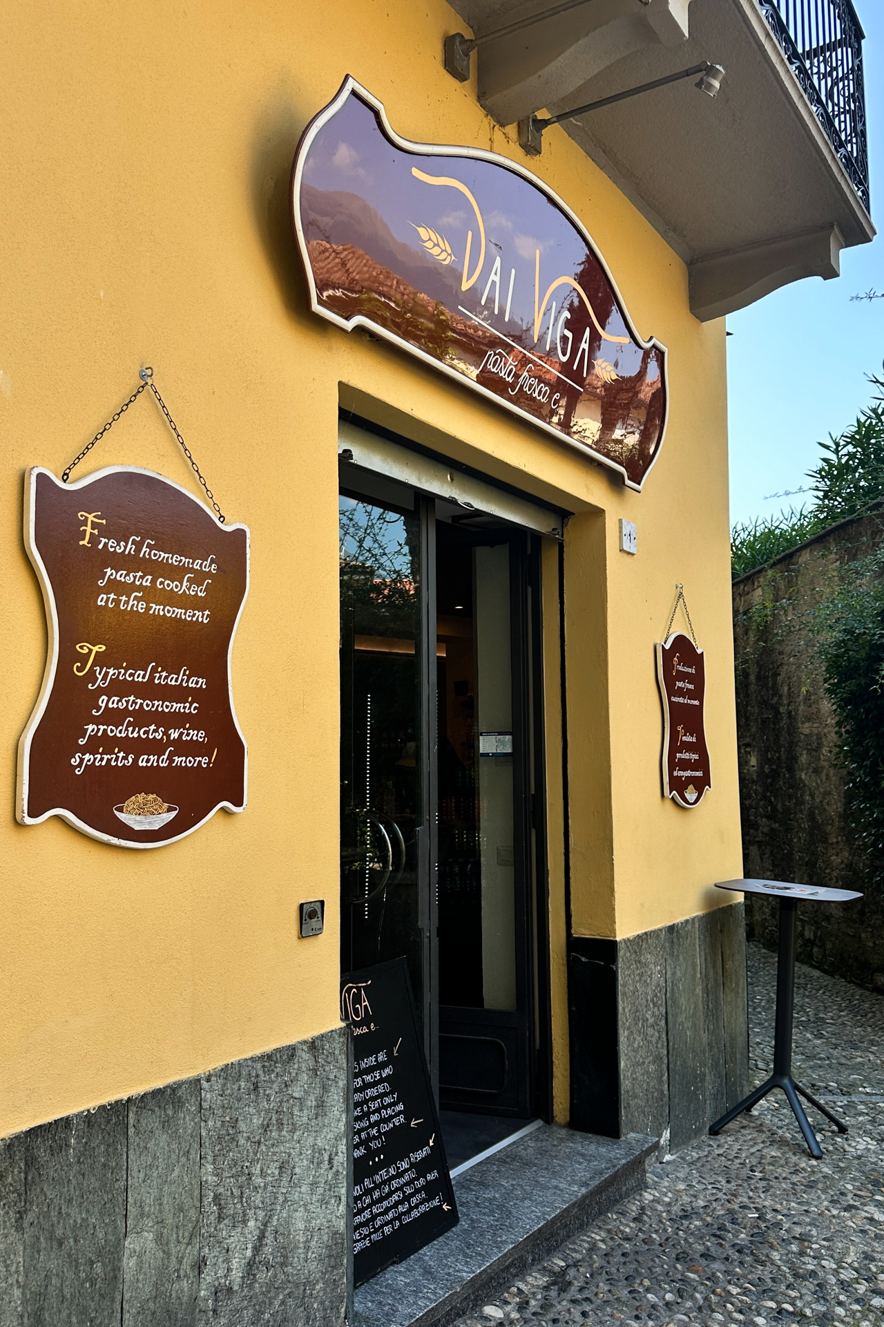 Dai Viga Bellagio which is an amazing restaurant for fresh pasta in Bellagio.