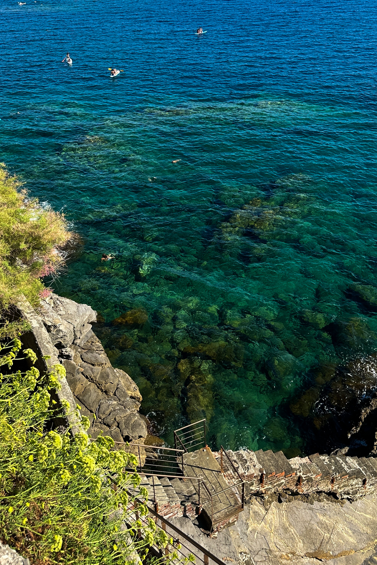 Rocky coastline of Bogliasco named Scogliera di Pontetto