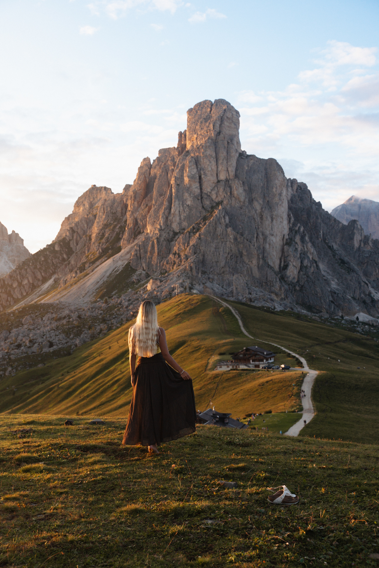Dolomites Mountain peaks of the Dolomites with alpine meadows in northern Italy
