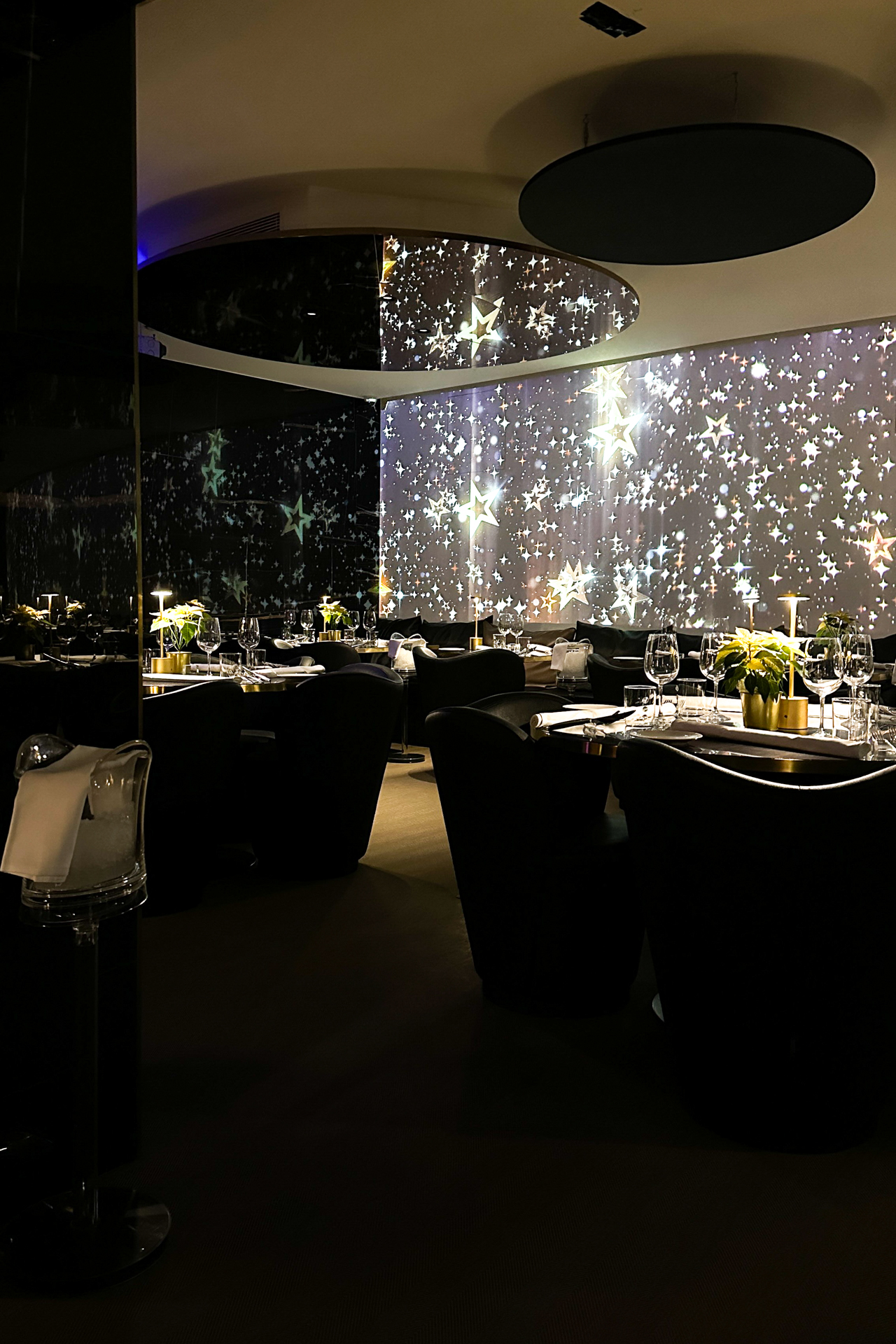 Very delicious food at a beautiful rooftop bar in Milan, Italy