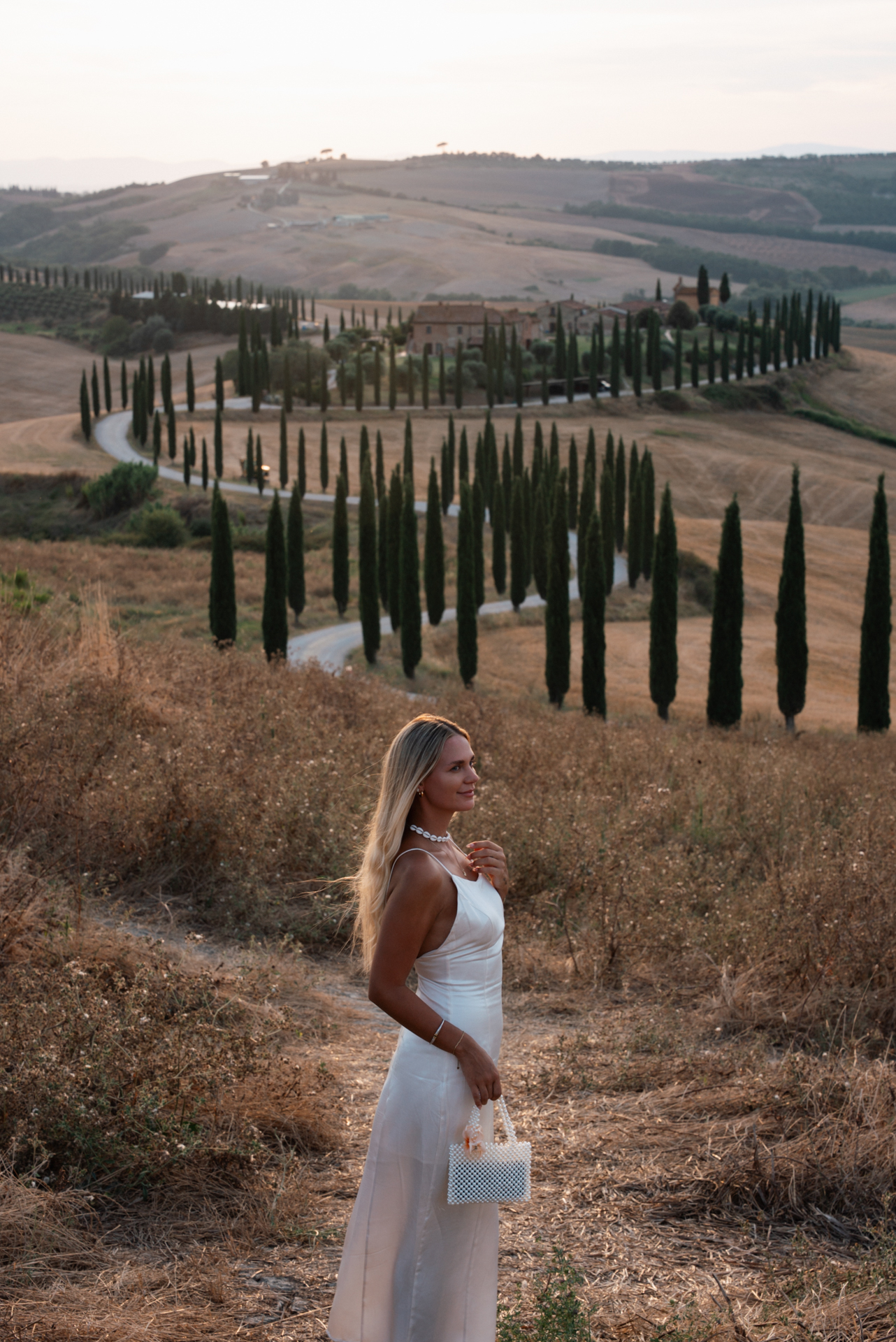 Tuscany Rolling hills and cypress-lined roads in the Tuscan countryside, Italy