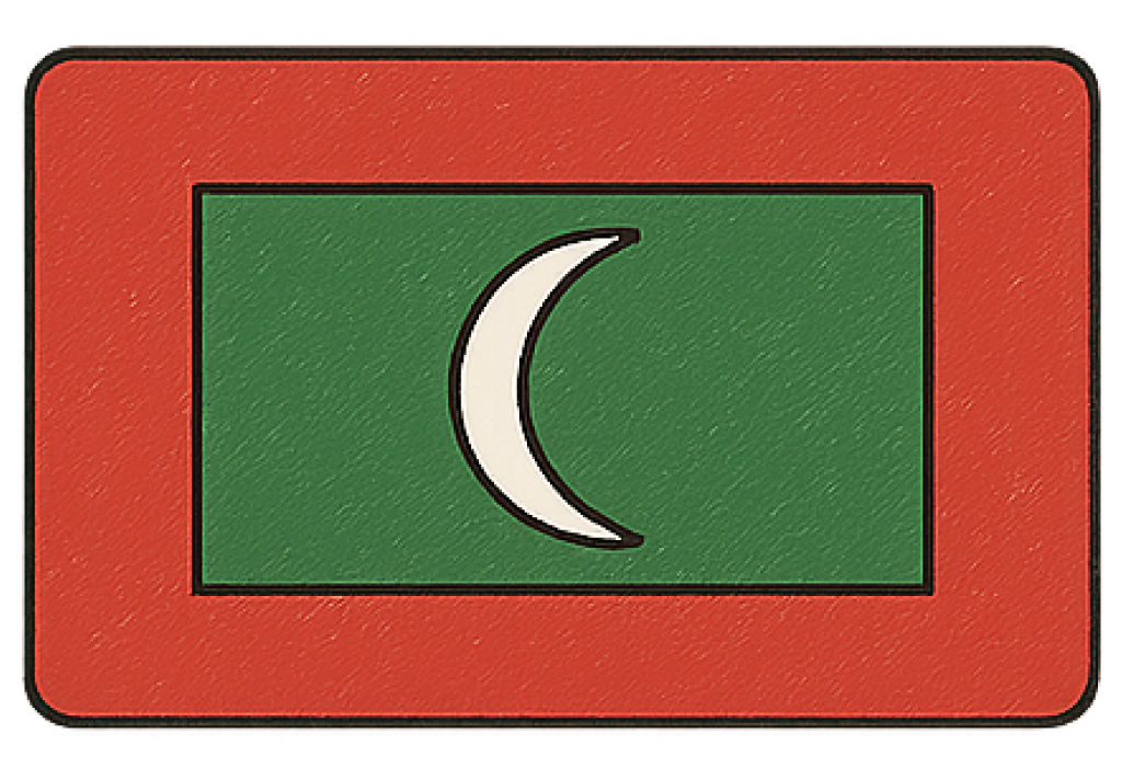 Flag of the Maldives