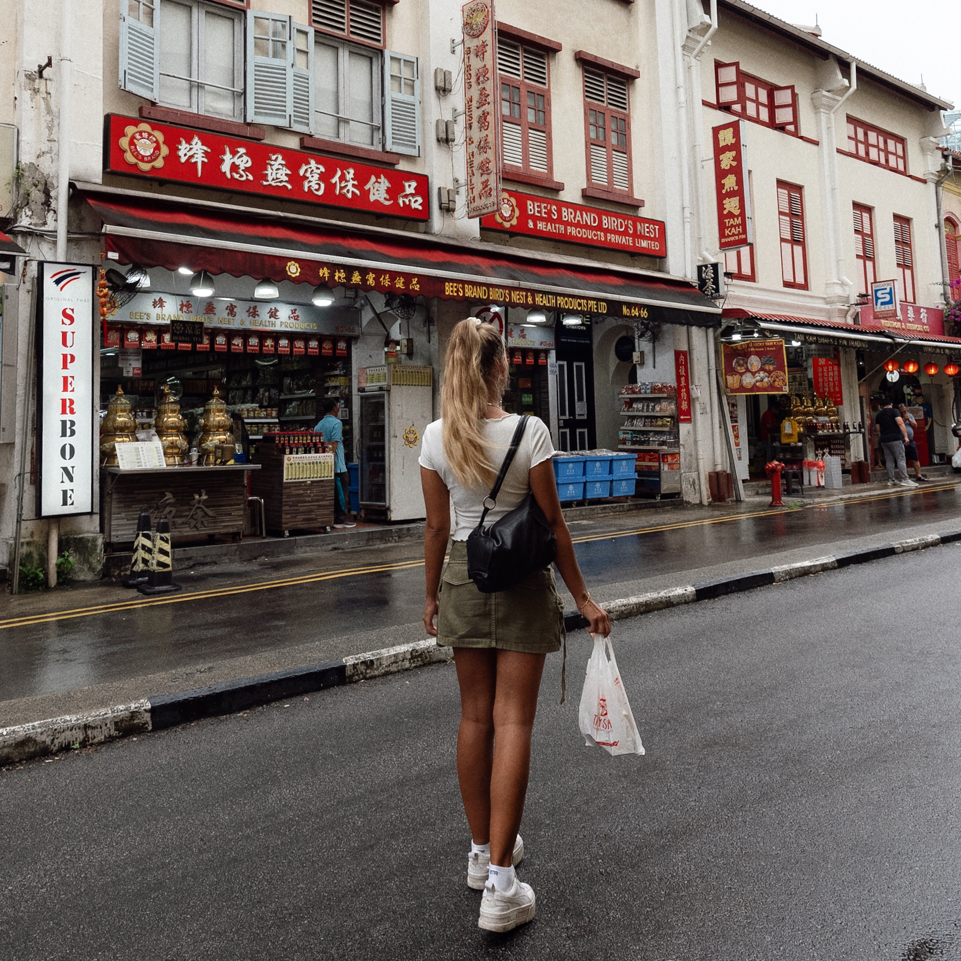 Traditions in Singapore Singapore Chinatown street with traditional shophouses