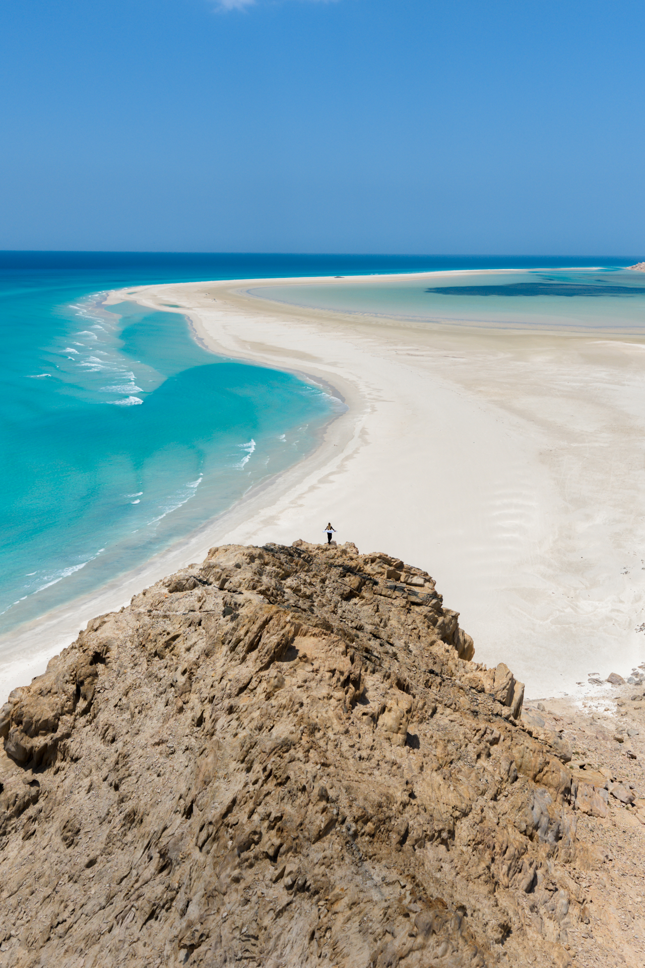 Detwah Lagoon Panoramic view of Detwah Lagoon with turquoise water on Socotra Island.
