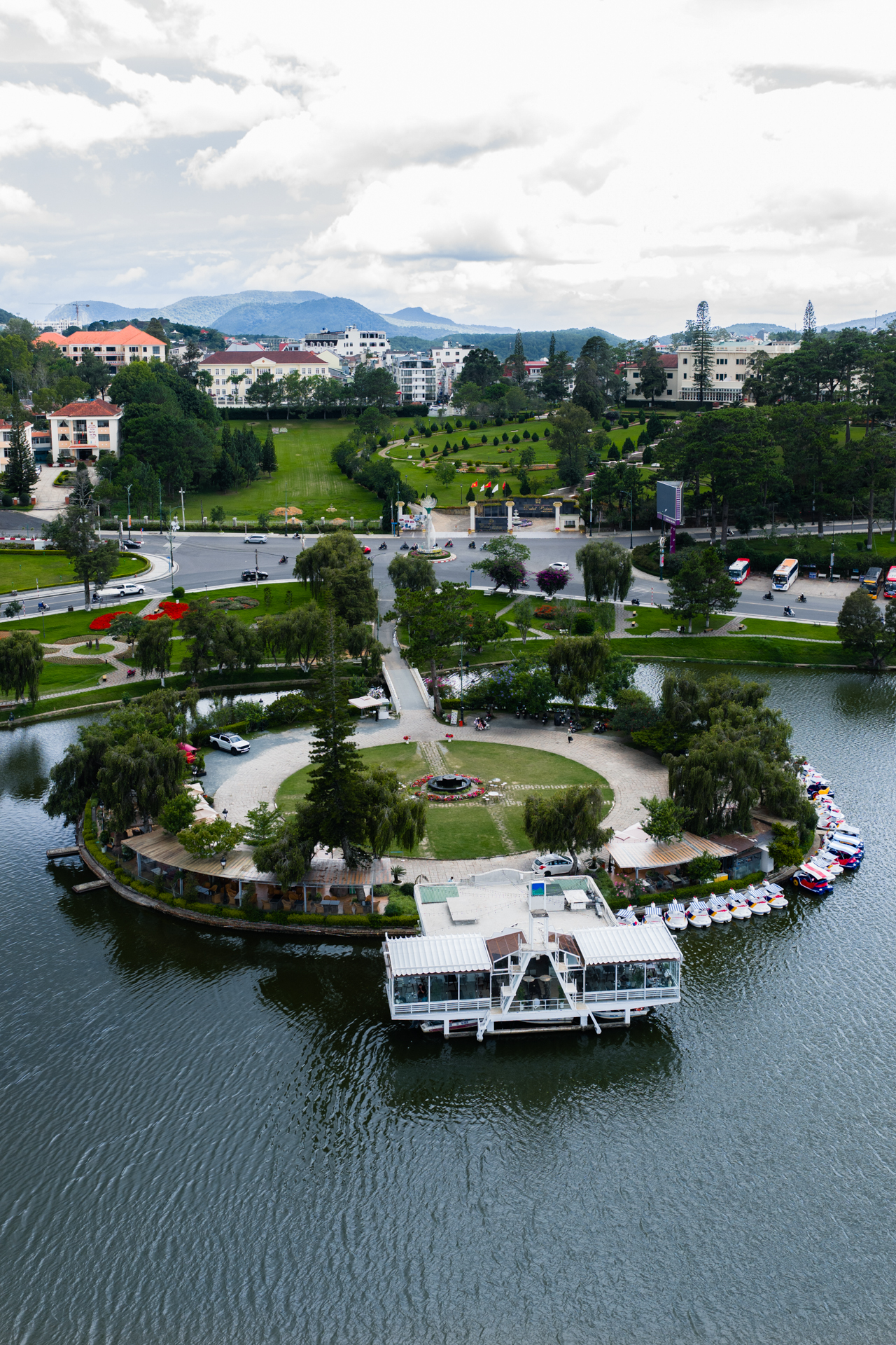 Da Lat Drone shot of Da Lat in Vietnam